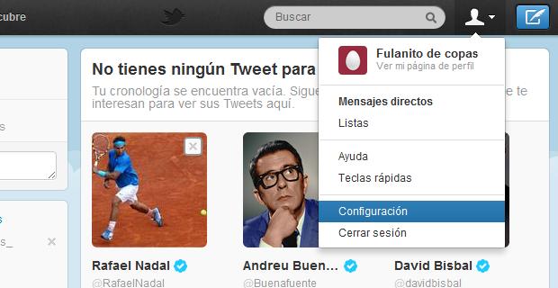 Curso de Twitter. Lección 2. Configuración del perfil