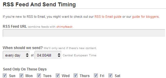 RSS Feed And Send Timing